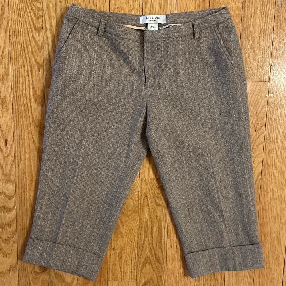 Paul & Joe x Target Womens Juniors Sz 5 Brown Wool Cropped Pants Shorts Capri